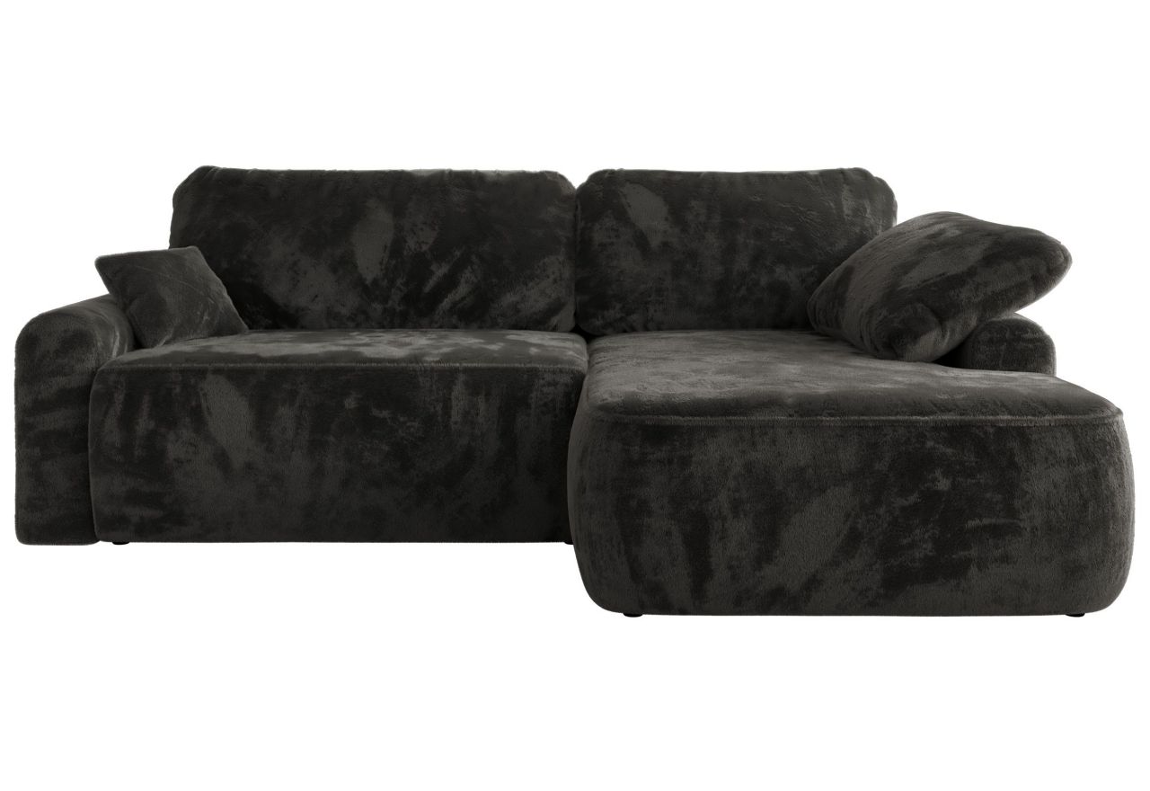 Narożnik CUBO L - strona prawa - ciemnoszary, plusz