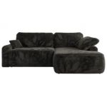 Narożnik CUBO L - strona prawa - ciemnoszary, plusz