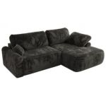 Narożnik CUBO L - strona prawa - ciemnoszary, plusz