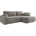 Narożnik CUBO L - strona prawa - jasnoszary, plusz