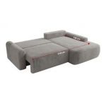 Narożnik CUBO L - strona prawa - jasnoszary, plusz