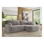 Narożnik CUBO L - strona prawa - jasnoszary, plusz