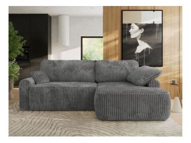 Narożnik CUBO L - strona prawa - szary, sztruks