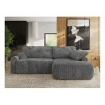 Narożnik CUBO L - strona prawa - szary, sztruks