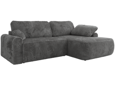 Narożnik CUBO L - strona prawa - szary, sztruks