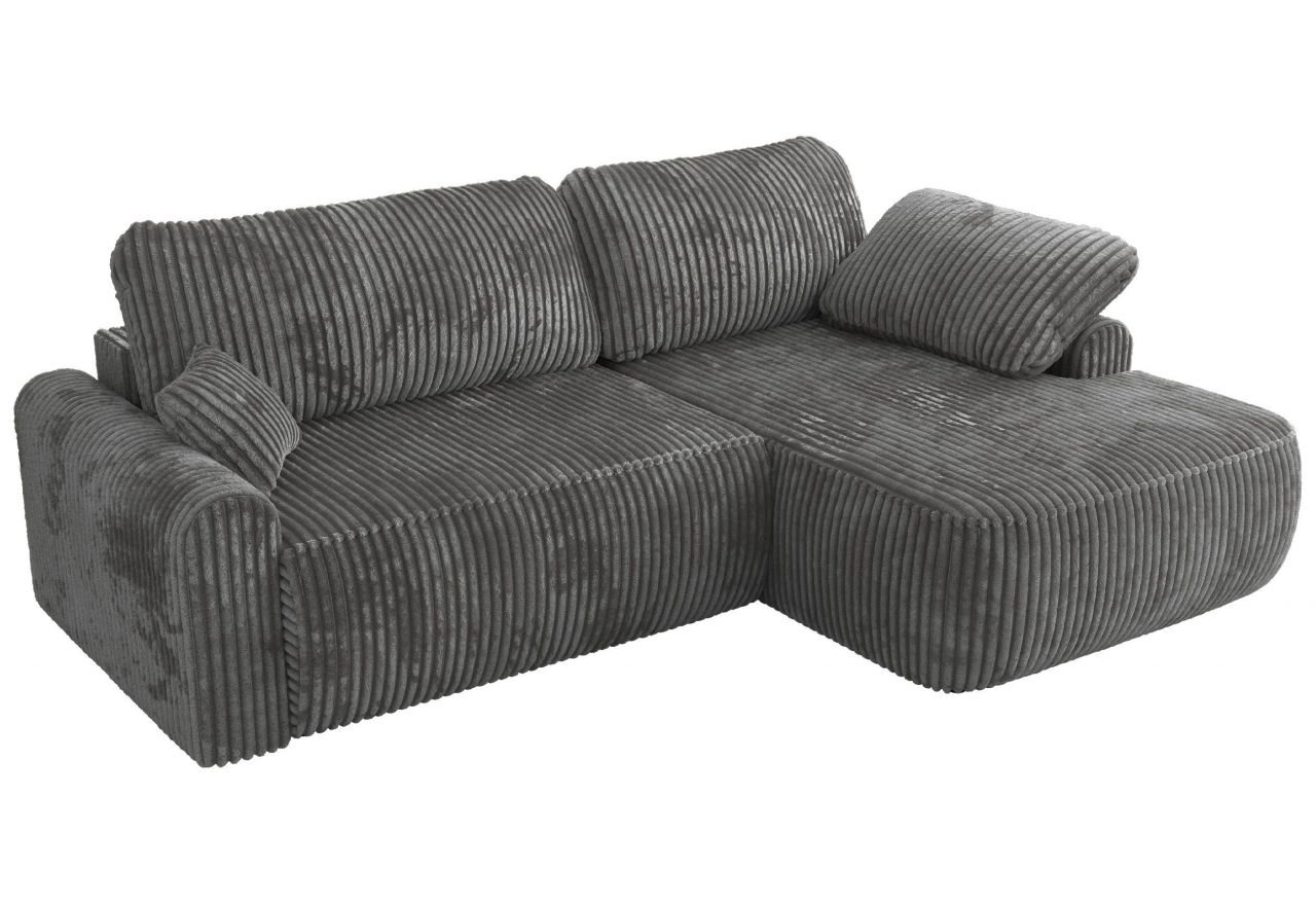 Narożnik CUBO L - strona prawa - szary, sztruks