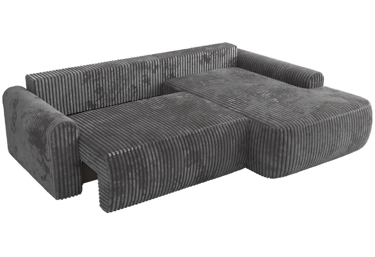 Narożnik CUBO L - strona prawa - szary, sztruks