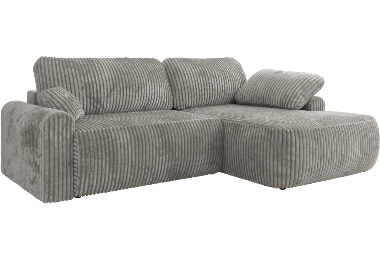 Narożnik CUBO L - strona prawa - jasnoszary, sztruks