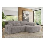 Narożnik CUBO L - strona prawa - jasnoszary, sztruks