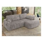 Narożnik CUBO L - strona prawa - jasnoszary, sztruks