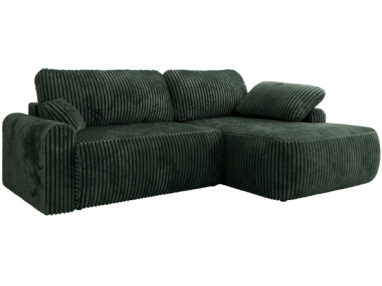 Narożnik CUBO L - strona prawa - ciemnozielony, sztruks