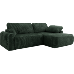 Narożnik CUBO L - strona prawa - ciemnozielony, sztruks