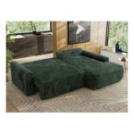 Narożnik CUBO L - strona prawa - ciemnozielony, sztruks