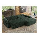 Narożnik CUBO L - strona prawa - ciemnozielony, sztruks