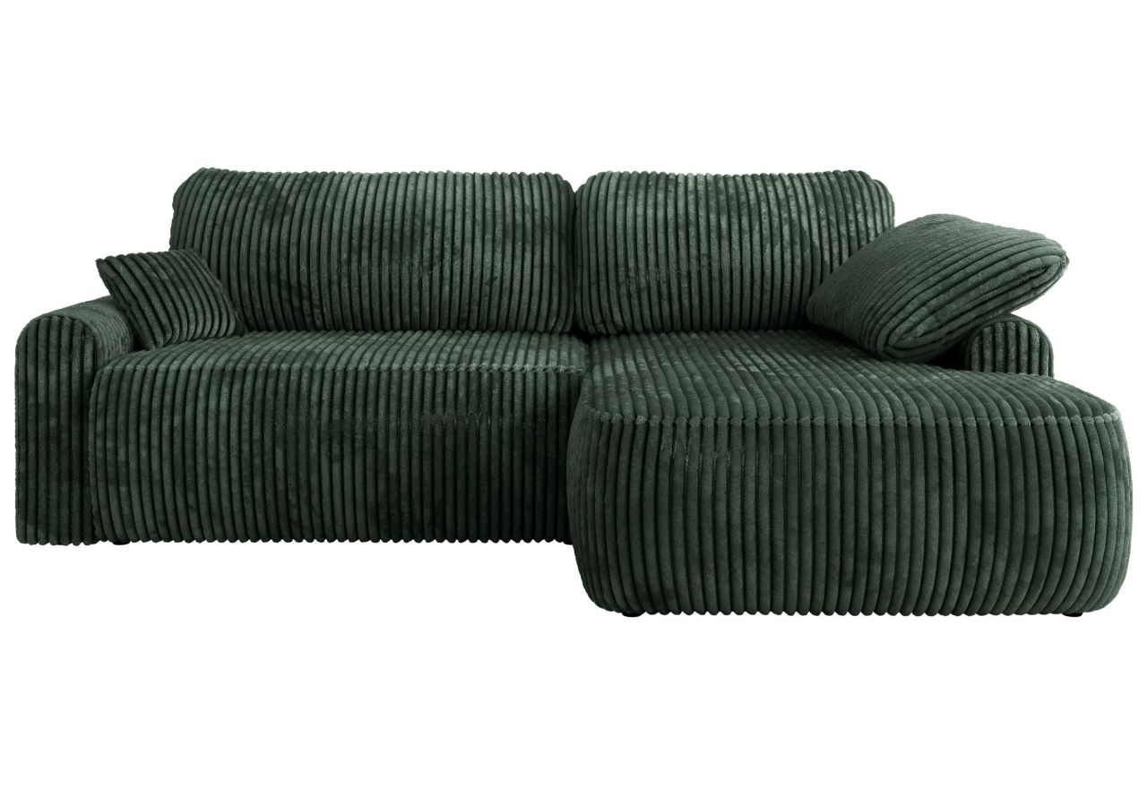 Narożnik CUBO L - strona prawa - ciemnozielony, sztruks