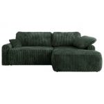 Narożnik CUBO L - strona prawa - ciemnozielony, sztruks