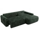 Narożnik CUBO L - strona prawa - ciemnozielony, sztruks