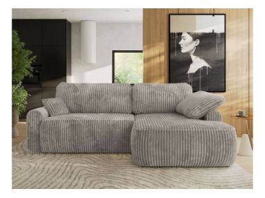 Narożnik CUBO L - strona prawa - jasnobrązowy, sztruks