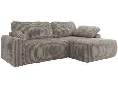 Narożnik CUBO L - strona prawa - jasnobrązowy, sztruks