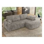 Narożnik CUBO L - strona prawa - jasnobrązowy, sztruks