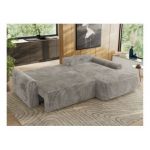 Narożnik CUBO L - strona prawa - jasnobrązowy, sztruks