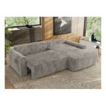 Narożnik CUBO L - strona prawa - jasnobrązowy, sztruks