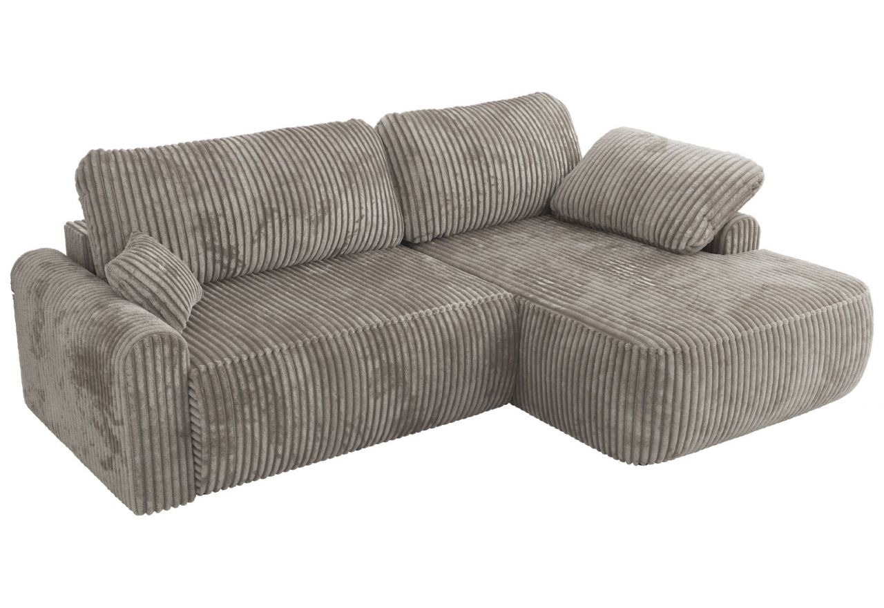 Narożnik CUBO L - strona prawa - jasnobrązowy, sztruks