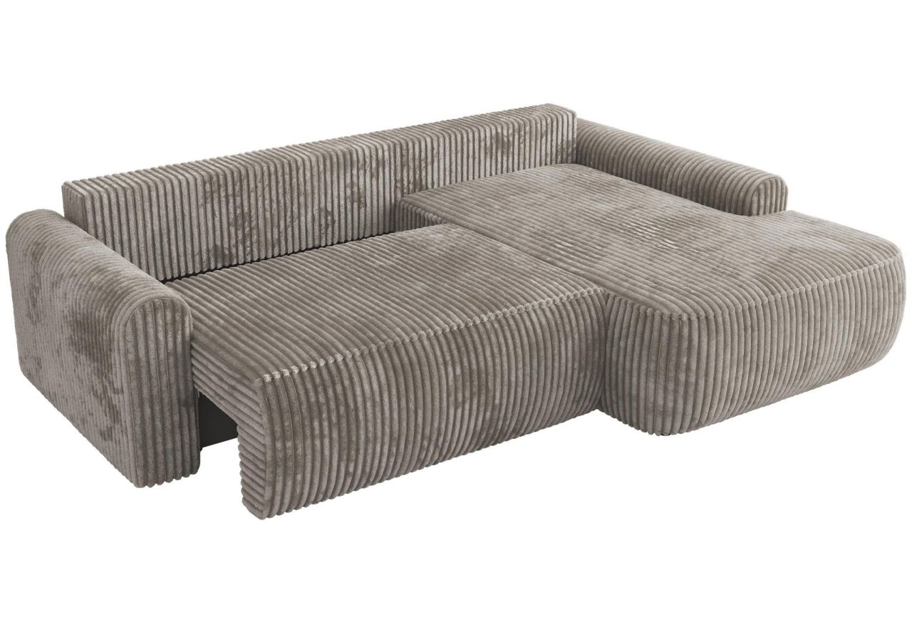 Narożnik CUBO L - strona prawa - jasnobrązowy, sztruks