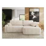 Narożnik CUBO L - strona prawa - beżowy, sztruks