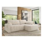 Narożnik CUBO L - strona prawa - beżowy, sztruks