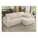 Narożnik CUBO L - strona prawa - beżowy, sztruks