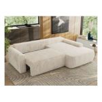 Narożnik CUBO L - strona prawa - beżowy, sztruks