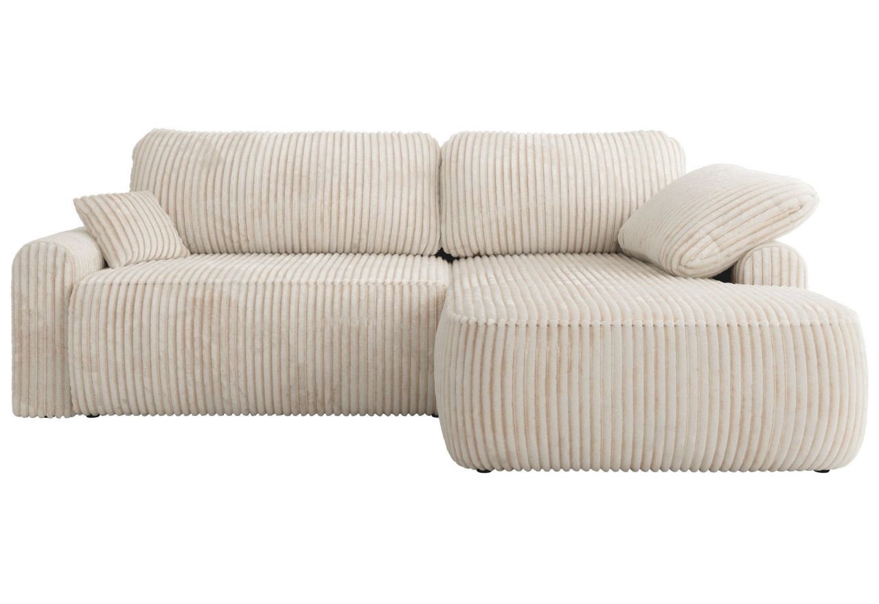 Narożnik CUBO L - strona prawa - beżowy, sztruks