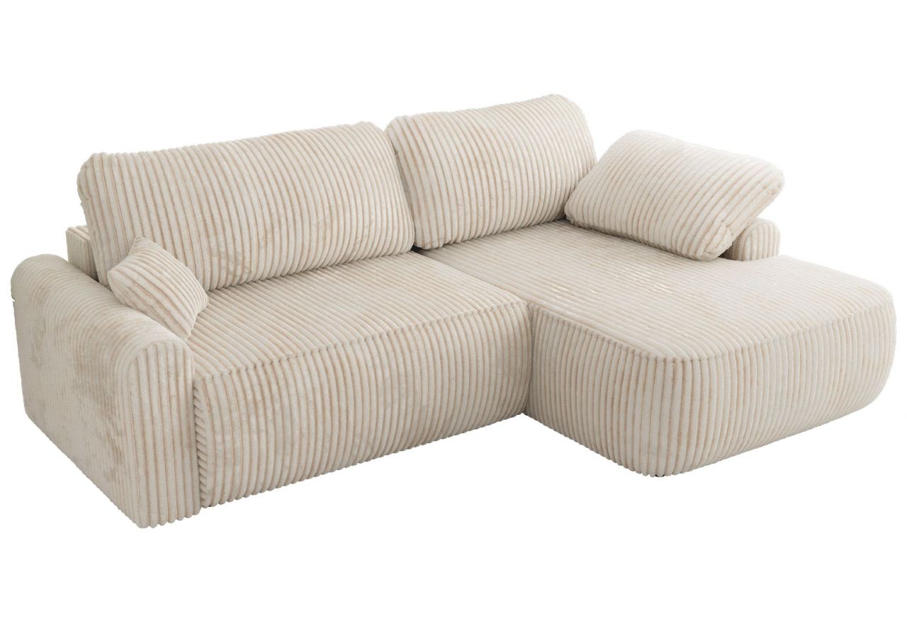 Narożnik CUBO L - strona prawa - beżowy, sztruks