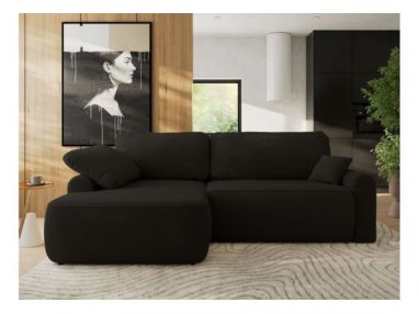 Narożnik CUBO L - strona lewa - czarny, boucle