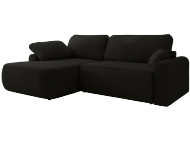 Narożnik CUBO L - strona lewa - czarny, boucle