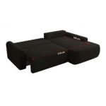 Narożnik CUBO L - strona lewa - czarny, boucle