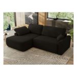 Narożnik CUBO L - strona lewa - czarny, boucle