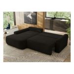 Narożnik CUBO L - strona lewa - czarny, boucle