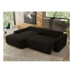 Narożnik CUBO L - strona lewa - czarny, boucle