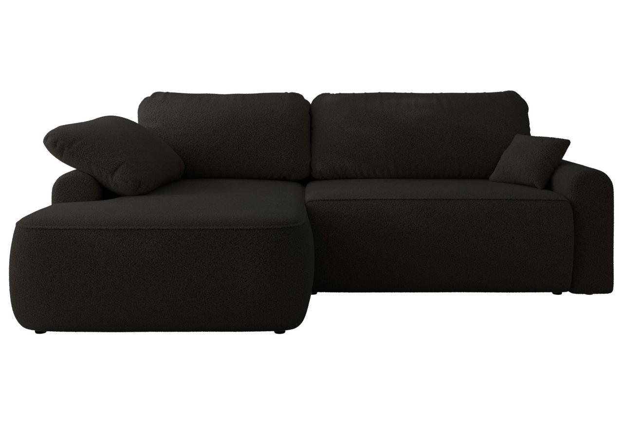 Narożnik CUBO L - strona lewa - czarny, boucle