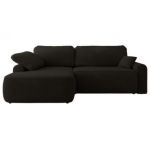 Narożnik CUBO L - strona lewa - czarny, boucle