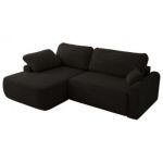 Narożnik CUBO L - strona lewa - czarny, boucle