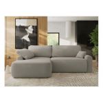 Narożnik CUBO L - strona lewa - jasnoszary, boucle