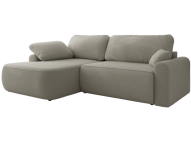 Narożnik CUBO L - strona lewa - jasnoszary, boucle