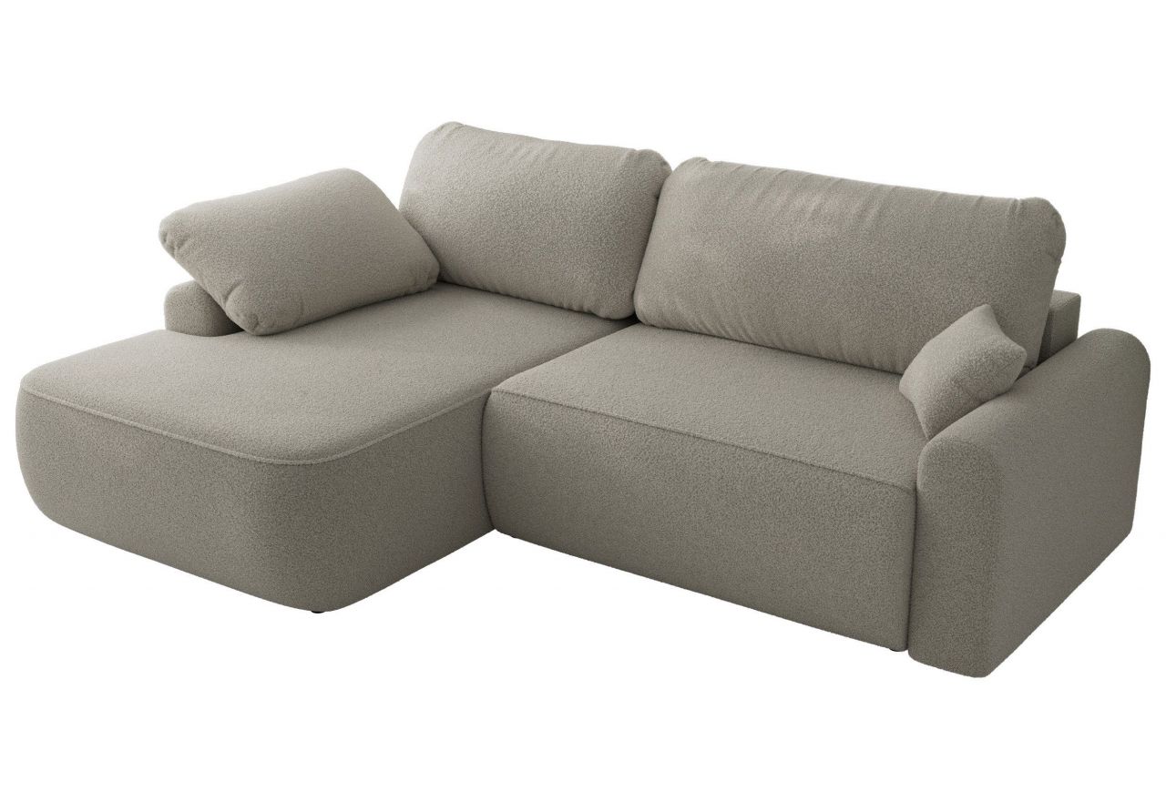 Narożnik CUBO L - strona lewa - jasnoszary, boucle