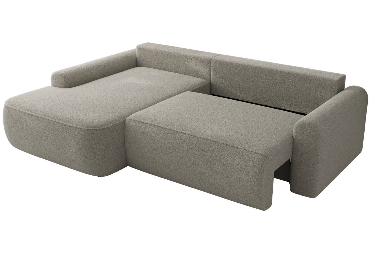 Narożnik CUBO L - strona lewa - jasnoszary, boucle