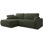 Narożnik CUBO L - strona lewa - ciemnozielony, boucle