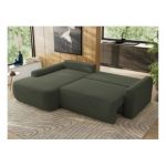 Narożnik CUBO L - strona lewa - ciemnozielony, boucle