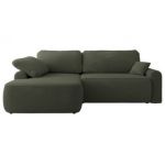 Narożnik CUBO L - strona lewa - ciemnozielony, boucle